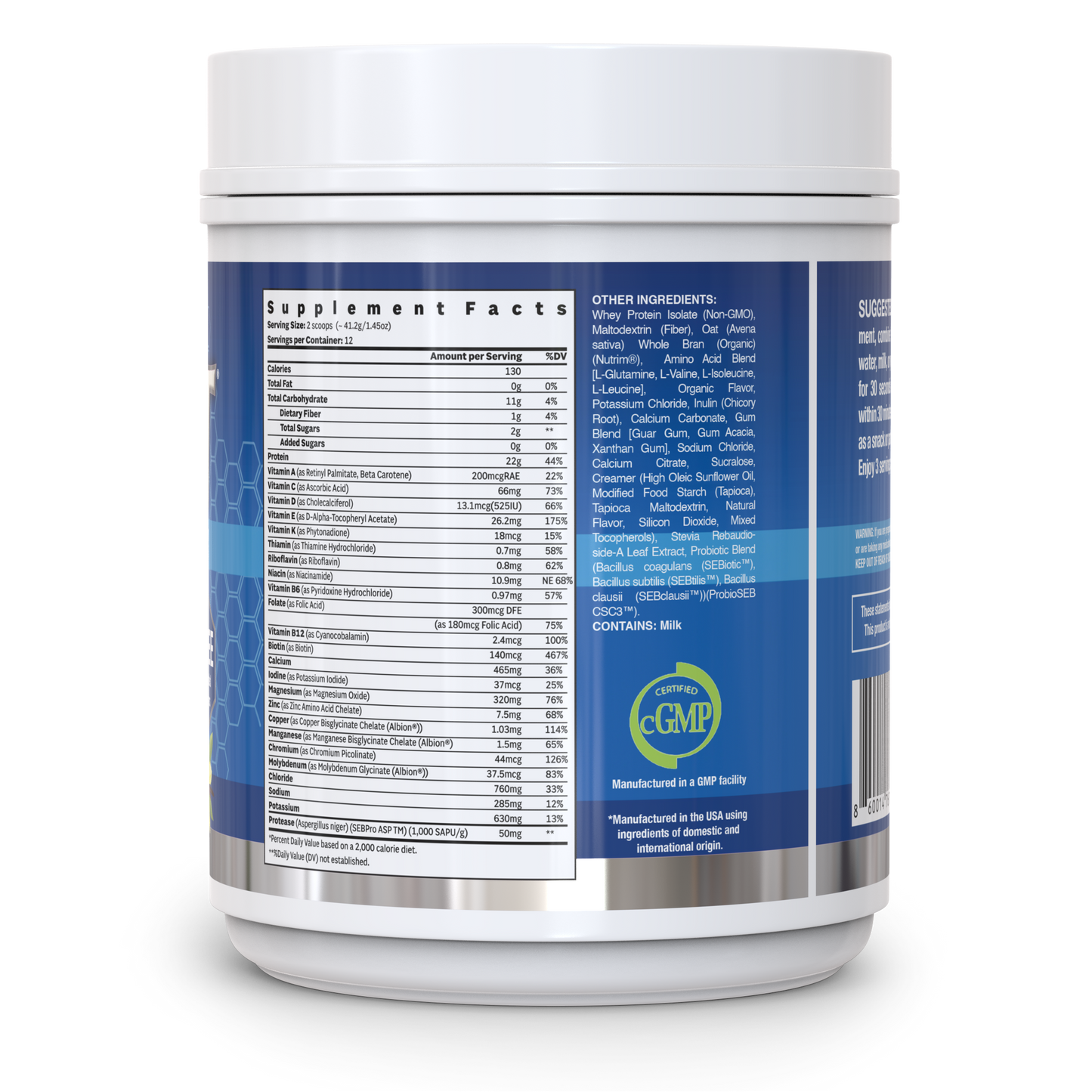 right nutrition container nutritional label