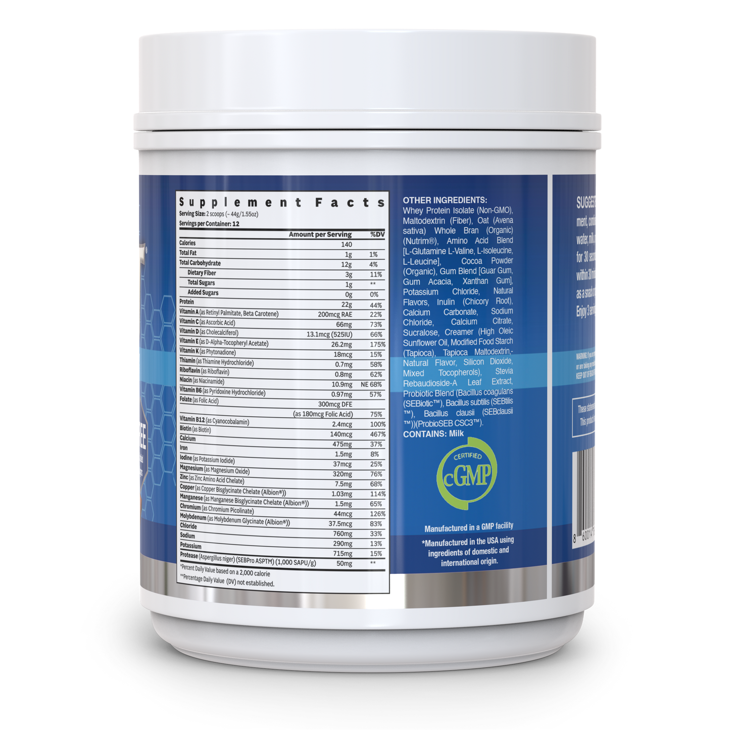 right nutrition container nutritional label