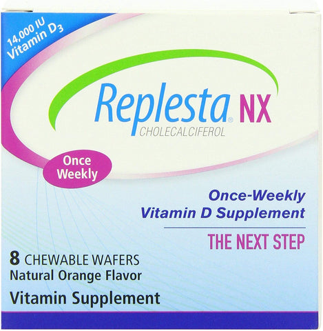 Replesta NX 14,000 IU Vitamin D3 chewable supplement.